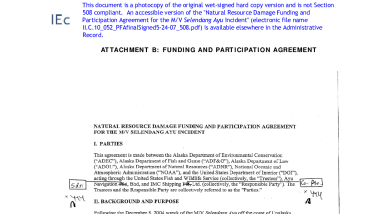 IV.A Selendang Assessment Plan Attachment B: Funding and Participation Agreement