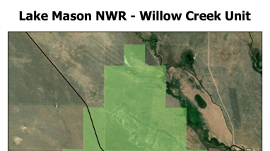 Lake Mason NWR - Willow Creek Unit Map