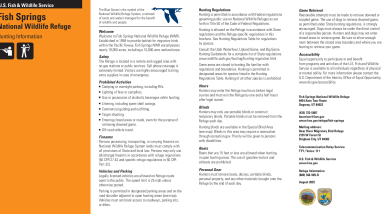 Fish Springs National Wildlife Refuge Hunting Brochure