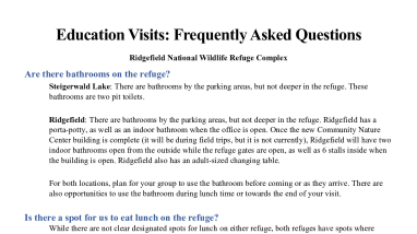 Education Visits Frequently Asked Questions