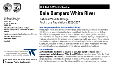 Dale Bumpers White River NWR Public Use Regulations Brochure