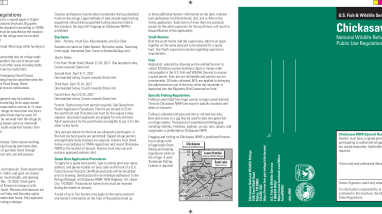 2026-2027 Chickasaw NWR Public Use Regulations Brochure