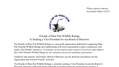 Deer Flat Friends Vice President position description