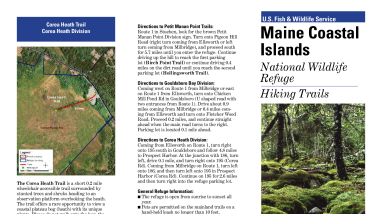 Hiking trails at Maine Coastal Islands National Wildlife Refuge