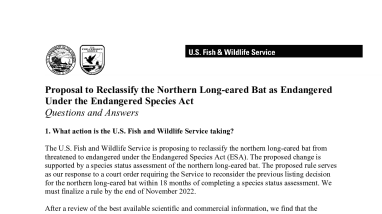 Frequently Asked Questions - Northern Long-eared Bat Uplisting Proposed Rule