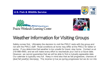 Weather Information for Visiting Groups