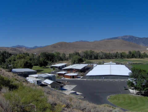 View of buildings and grounds at Lahontan National Fish Hatchery.