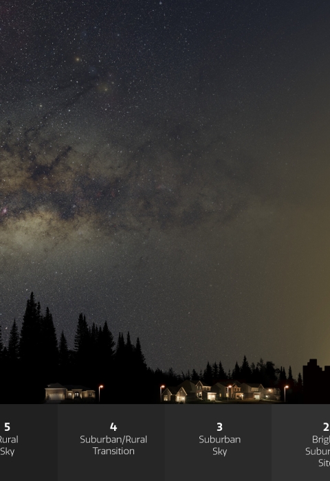 Light pollution infographic by NOIRLab