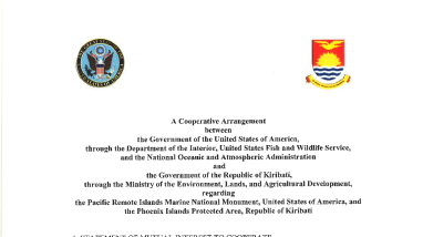 2014 Cooperative Agreement DOI and Republic of Kiribati