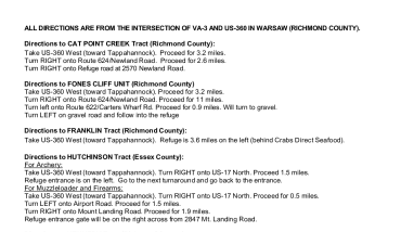 2026 Directions to Hunt Units
