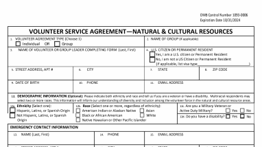 Volunteer Agreement Form