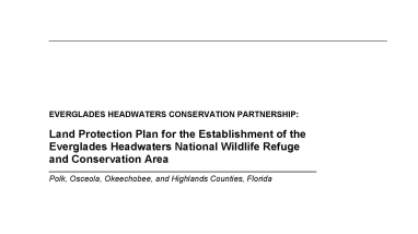 An image of the cover for the land protection plan.