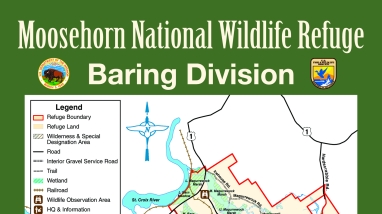 Map of the Baring Division of Moosehorn National Wildlife Refuge.