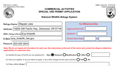 Special use permit for cooperative farming at Wapato Lake NWR