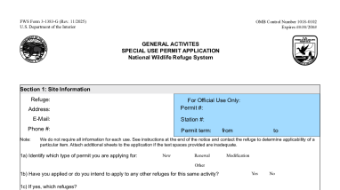 Form 3-1383-G General Special Use Application