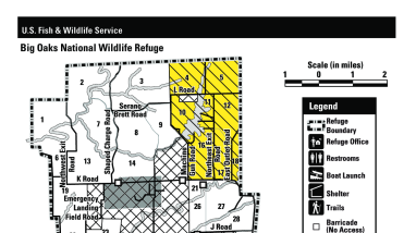 Big Oaks National Wildlife Refuge Public Use Map