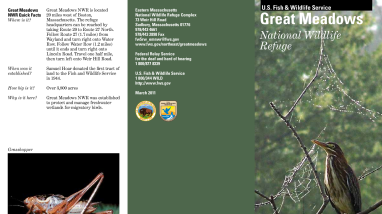 Great Meadows National Wildlife Refuge Brochure