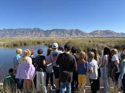 Students on a Field Trip at Bear River Migratory Bird Refuge