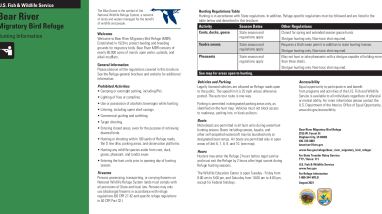 Bear River Migratory Bird Refuge Hunting Brochure