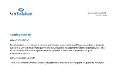 Getting Started with GrantSolutions (International Affairs Funding Opportunities)