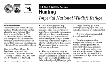 Hunting Imperial National Wildlife Refuge