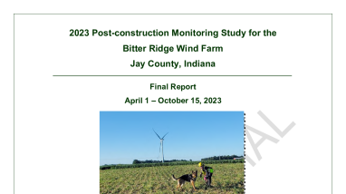 2023 Post-construction Monitoring Study for the Bitter Ridge Wind Farm