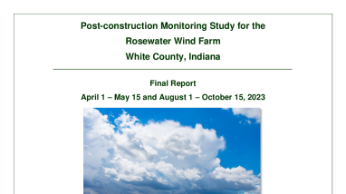 Post-construction Monitoring Study for the Rosewater Wind Farm, 2023