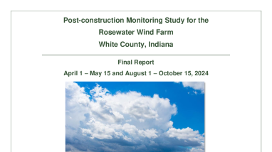 Post-construction Monitoring Study for the Rosewater Wind Farm White County, Indiana, 2024