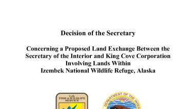 Proposed Land Exchange Between the Secretary of the Interior and King Cove Corporation