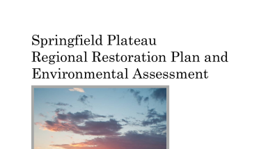 Amended Springfield Plateau Regional Restoration Plan