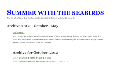 Summer with the Seabirds 2012