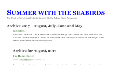 Summer with the Seabirds 2017