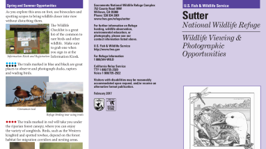 Sutter Refuge Spring Trails Leaflet for Sacramento National Wildlife Refuge Complex