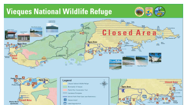 Viegues Refuge Map in Areas