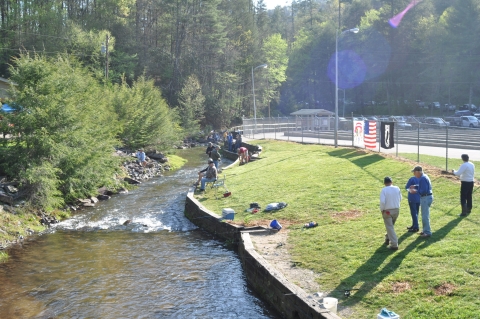 Veterans Fishing at Chattahoochee Forest National Fish Hatchery