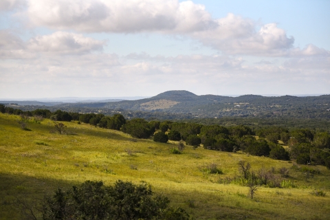 Rolling hills full of grasslands and trees