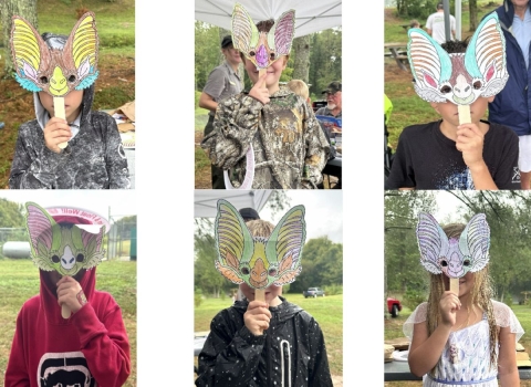 Children with their Bat Masks