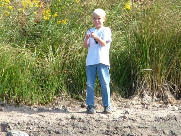 Boy fishing