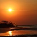Sunset over water.