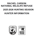 US Fish and Wildlife Service Logo with Duck flying and Fish Jumping and Refuges Logo with Goose flying to the left