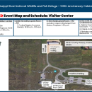 Upper Mississippi River Refuge Rain Plan Map for 100th Anniversary Event June 22 2024