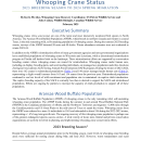 Whooping Crane Status: 2023 Breeding Season to 2024 Spring Migration