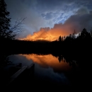 A fire burning on the horizon